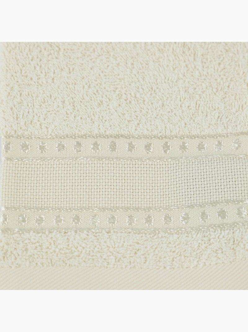 Drap de douche à broder éponge toile Aïda Rose - Kiabi