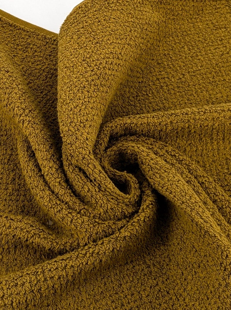 Drap de douche collection INTENSE Jaune moutarde - Kiabi
