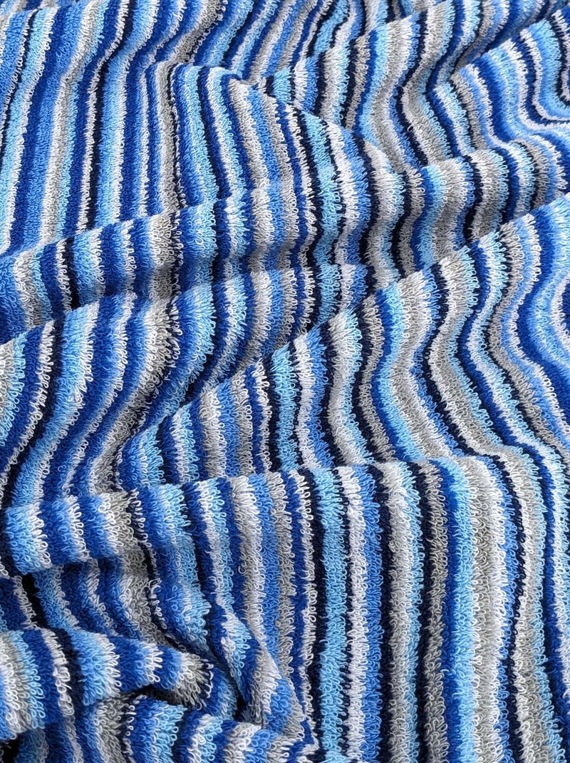 Drap de douche collection PURE STRIPES II Bleu - Kiabi
