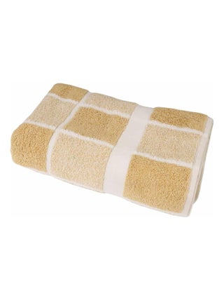 Drap de douche coton bouclette éponge à carreaux CELESTE