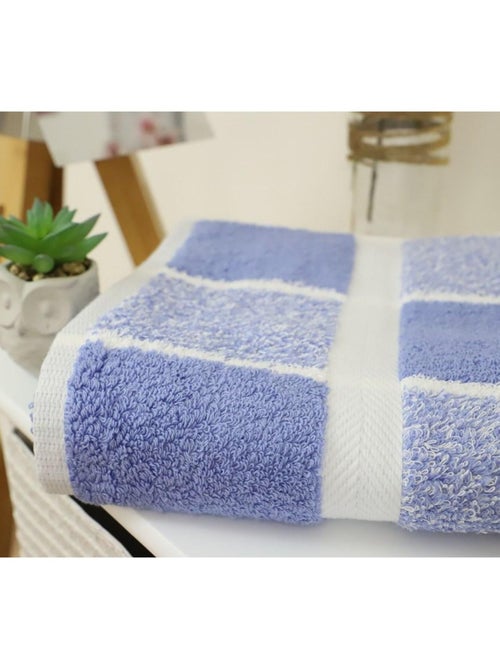 Drap de douche coton bouclette éponge à carreaux CELESTE - Kiabi
