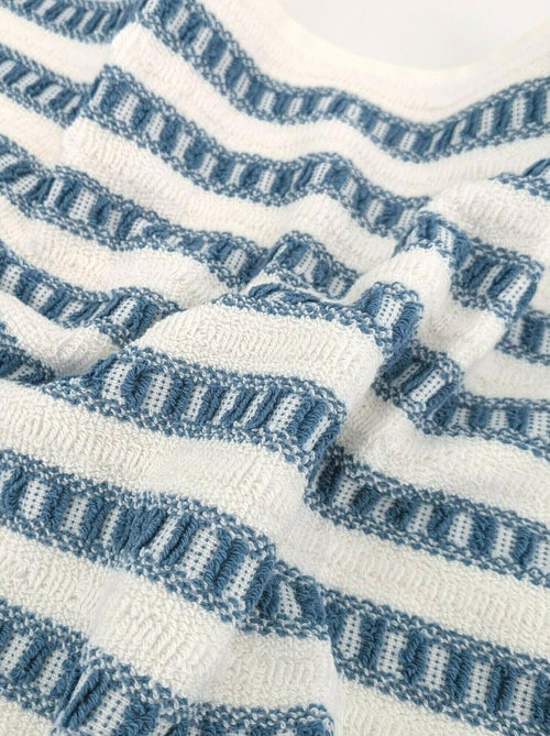 Drap de douche coton SANTORINI A rayures - Kiabi