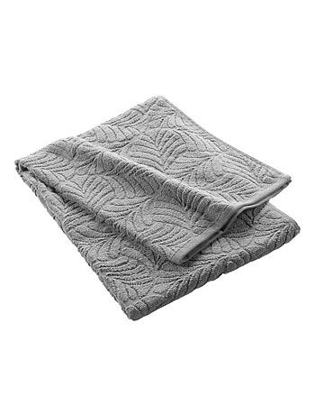 Drap de douche en éponge ciselée unie OCALA
