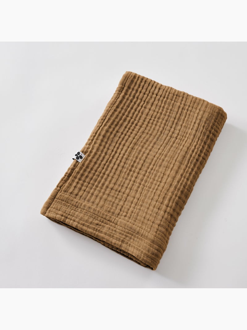 Drap de douche gaïa – quadruple gaze de coton - gaïa Camel - Kiabi