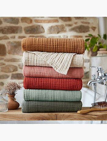 Drap de douche gaïa – quadruple gaze de coton - gaïa