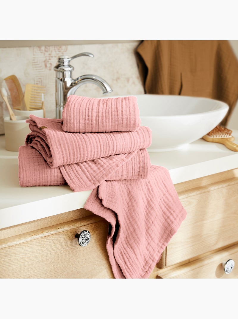 Drap de douche gaïa – quadruple gaze de coton - gaïa Peche - Kiabi
