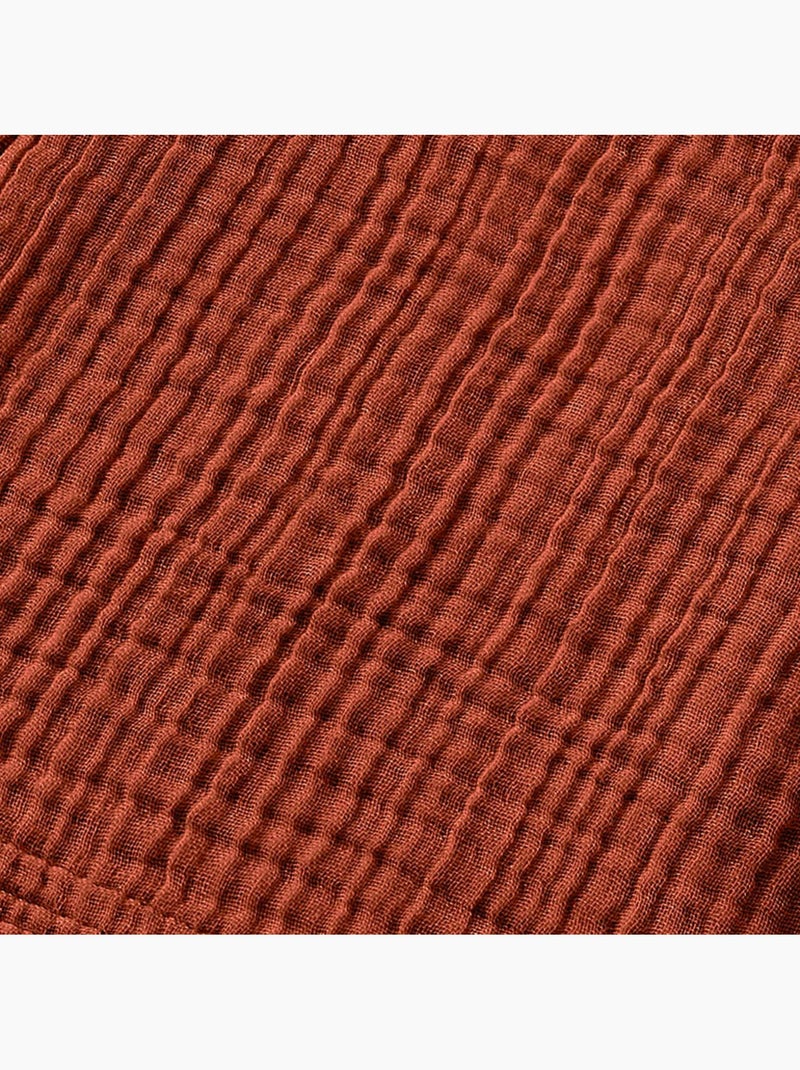 Drap de Douche Gaïa – Quadruple Gaze de Coton - Gaïa Terracotta - Kiabi
