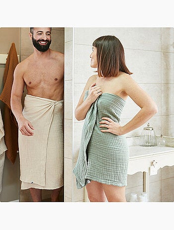 Drap de douche gaïa – quadruple gaze de coton - gaïa