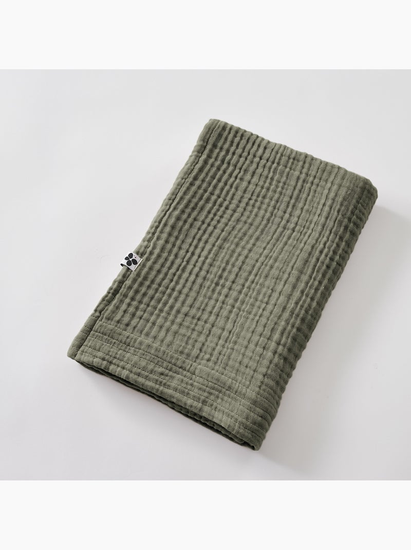 Drap de douche gaïa – quadruple gaze de coton - gaïa Vert romarin - Kiabi