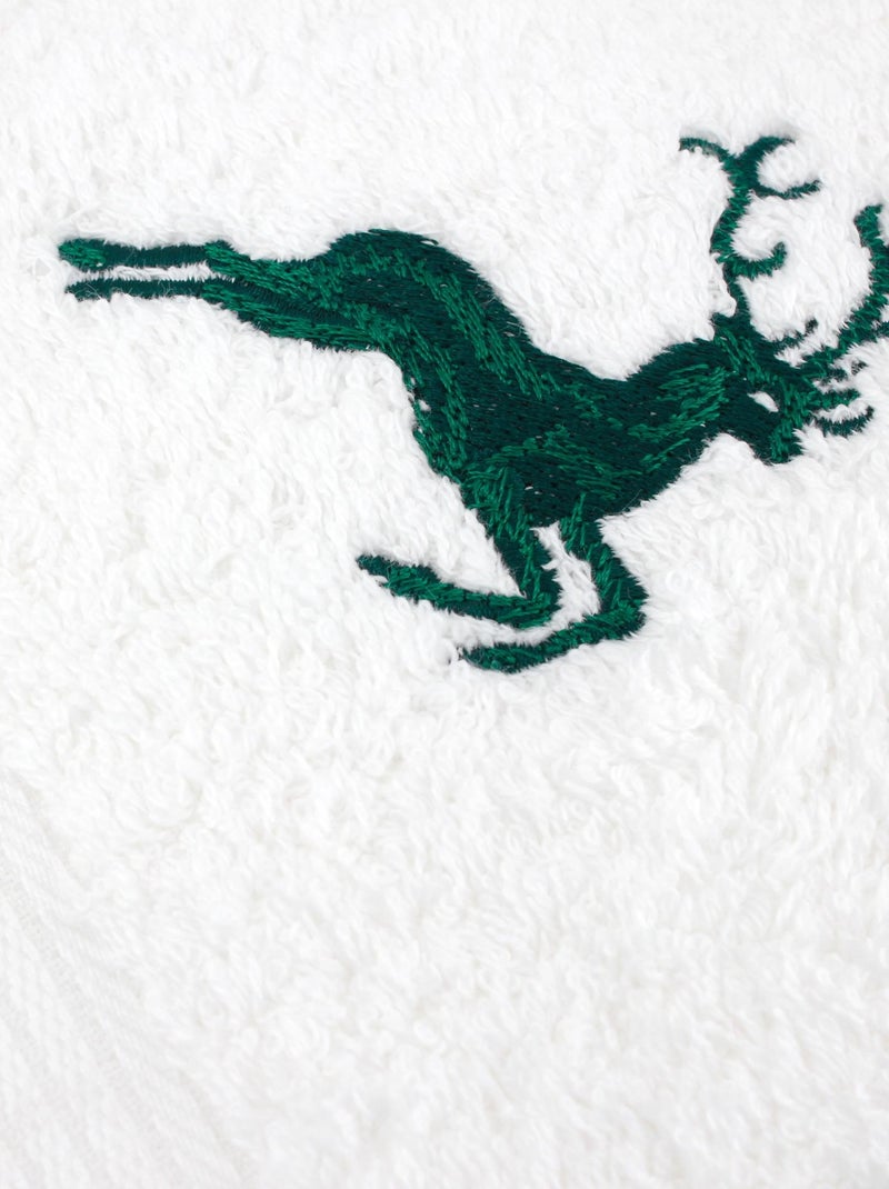 Drap de douche HIRSH Blanc Vert - Kiabi