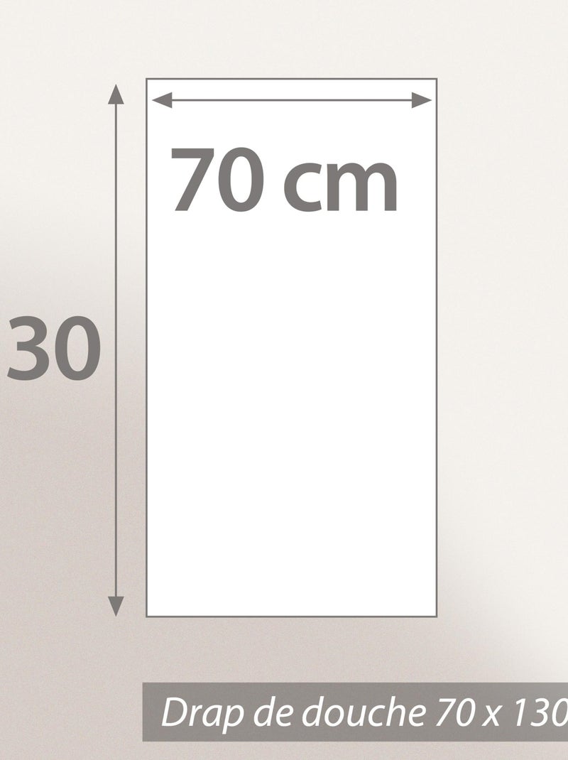 Drap de douche NAÏA Gris perle - Kiabi