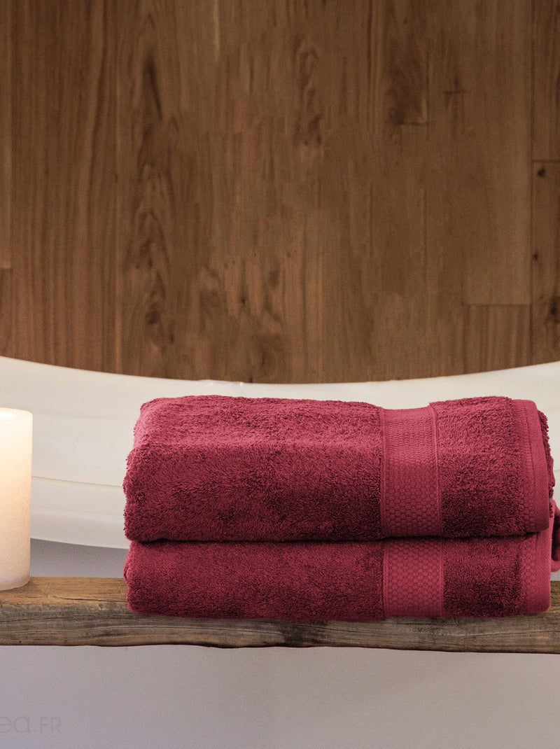 Drap de douche NAÏA Rouge carmin - Kiabi