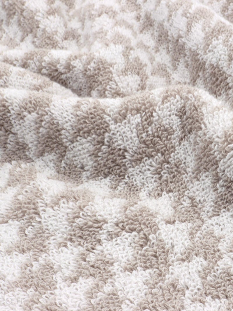 Drap de douche PIED-DE-POULE Beige - Kiabi