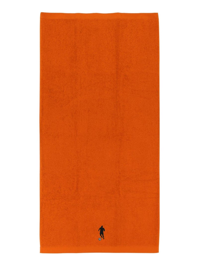 Drap de douche PURE FOOTBALL Orange mandarine - Kiabi