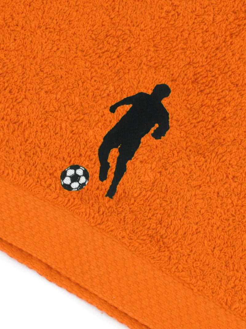 Drap de douche PURE FOOTBALL Orange mandarine - Kiabi