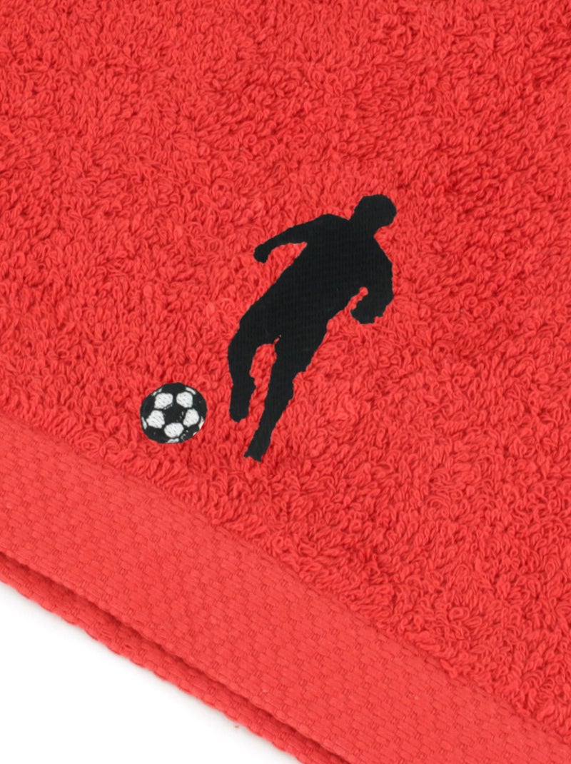 Drap de douche PURE FOOTBALL Rouge - Kiabi