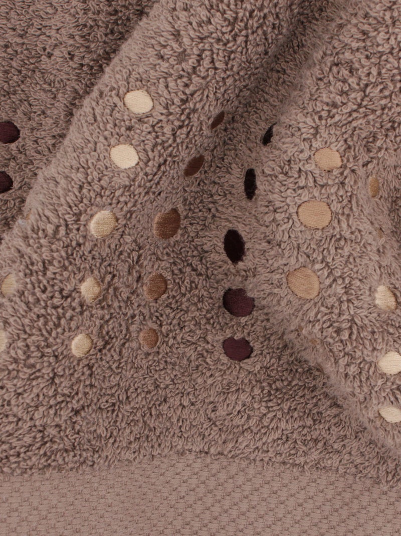 Drap de douche PURE POINTS Gris taupe - Kiabi