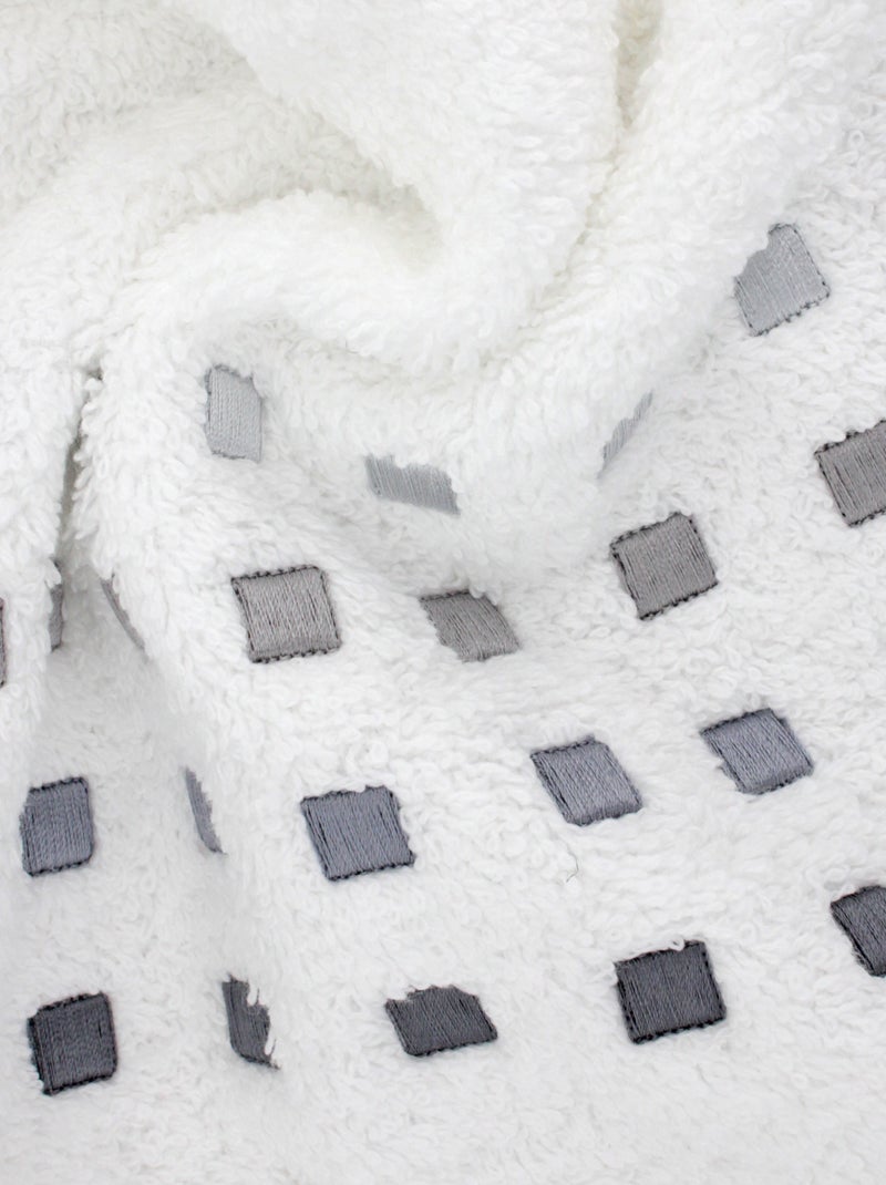 Drap de douche PURE SQUARES Blanc - Kiabi