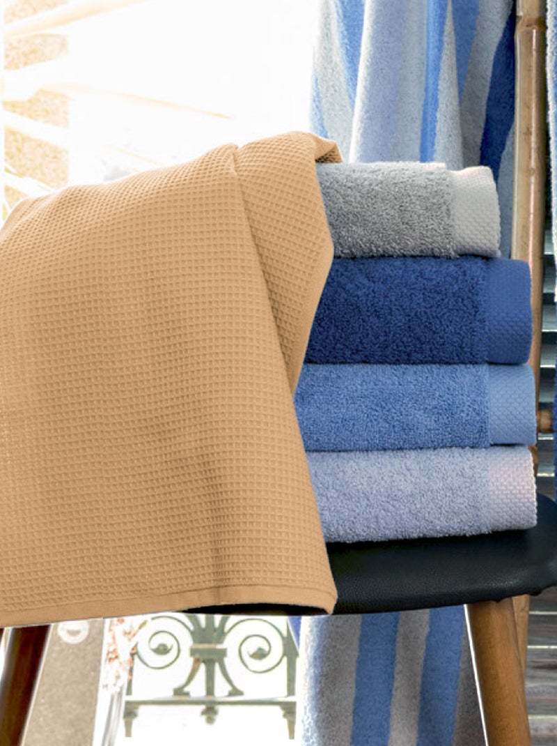 Drap de douche PURE WAFFLE nid d'abeille Beige - Kiabi