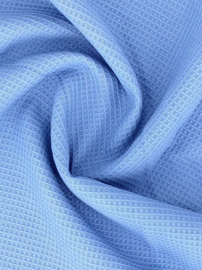 Drap de douche PURE WAFFLE nid d'abeille Bleu outremer - Kiabi