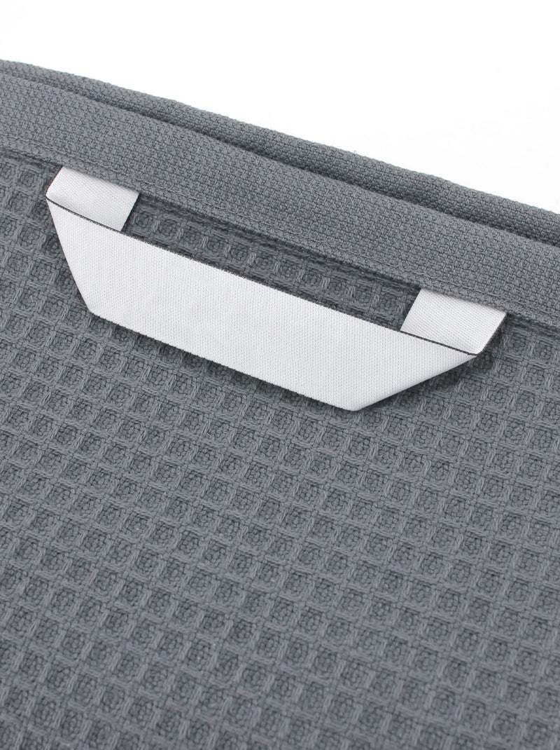 Drap de douche PURE WAFFLE nid d'abeille gris anthracite - Kiabi