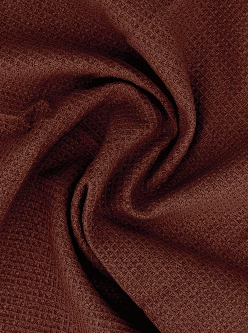 Drap de douche PURE WAFFLE nid d'abeille Marron - Kiabi