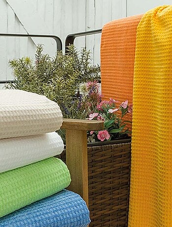 Drap de douche PURE WAFFLE nid d'abeille