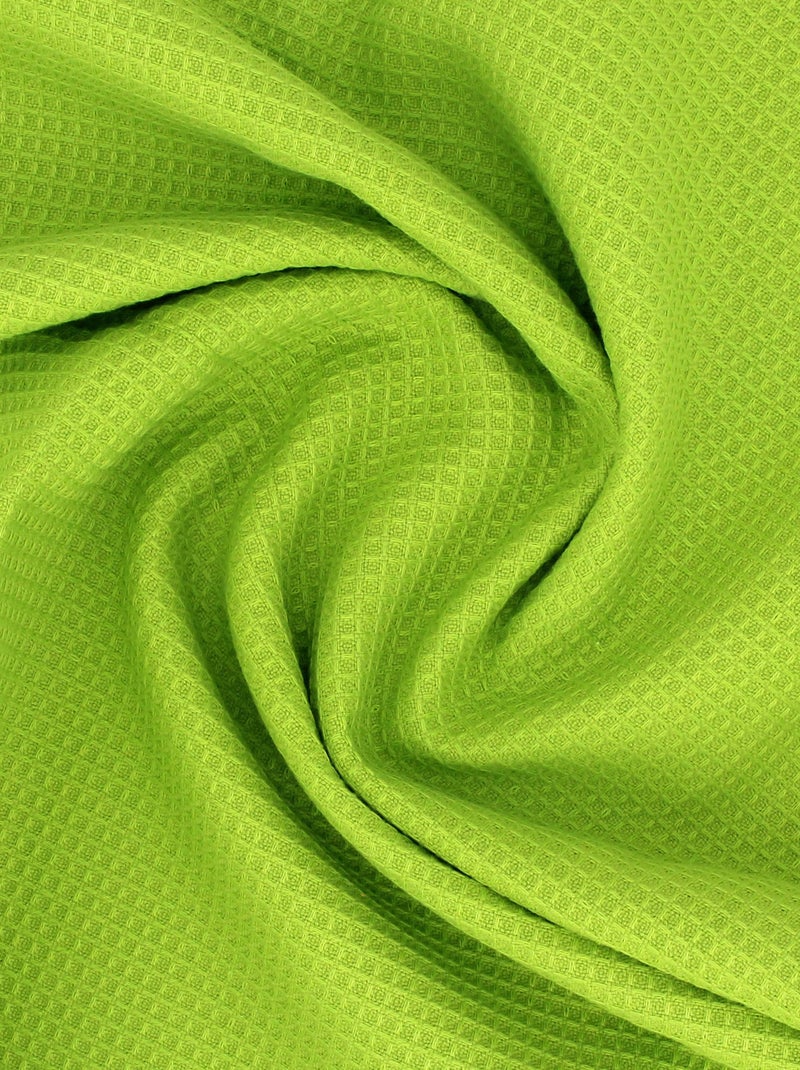 Drap de douche PURE WAFFLE nid d'abeille Vert pistache - Kiabi