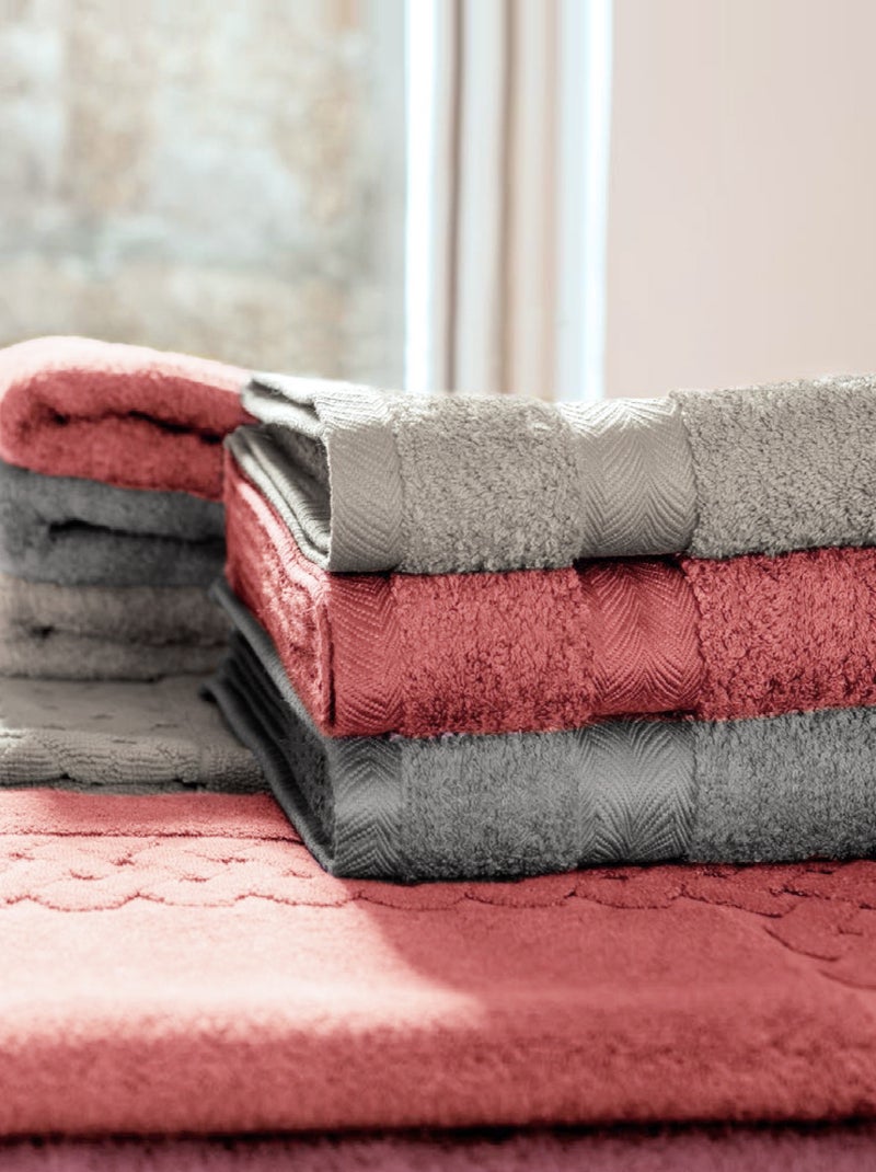 Drap de douche ROYAL CRESENT Rouge foncé - Kiabi