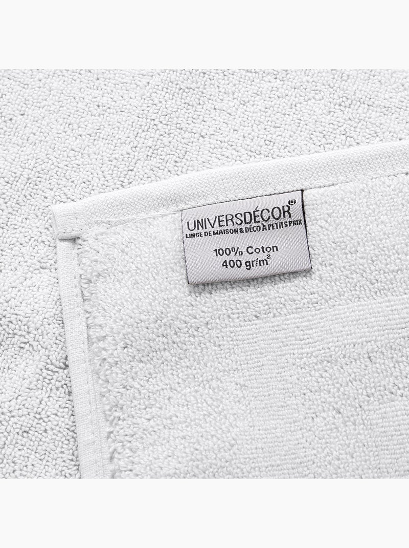 Drap de Douche Spa 100% Coton 400 gr/m² Blanc - Kiabi