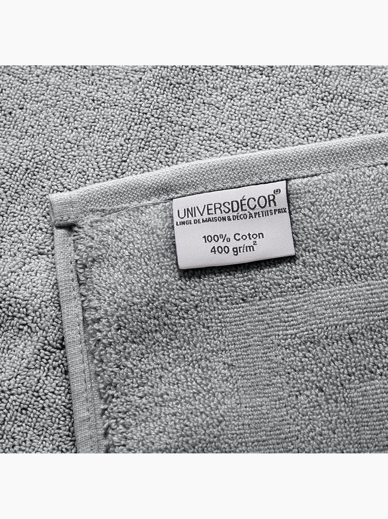 Drap de Douche Spa 100% Coton 400 gr/m² Gris clair - Kiabi