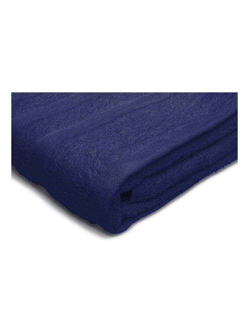 Drap de douche uni 100% coton - 500g/m² Bleu marine - Kiabi