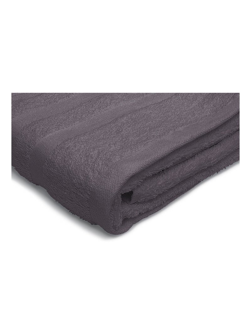 Drap de douche uni 100% coton - 500g/m² gris anthracite - Kiabi