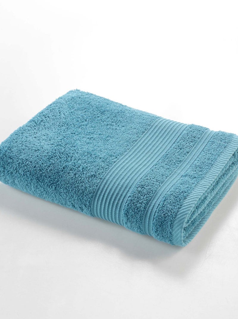 Drap de Douche Uni Tendresse – 70x130 cm – 500 g/m² Bleu turquoise - Kiabi