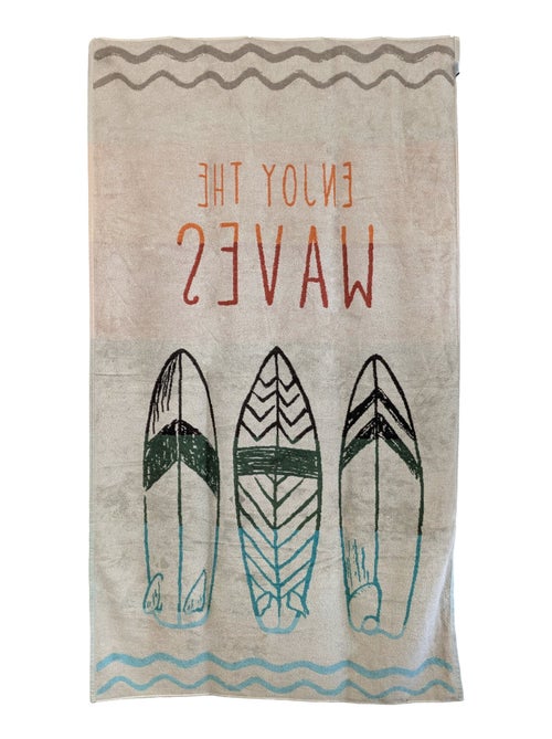 Drap de plage 100x180 cm SHAKA - Kiabi