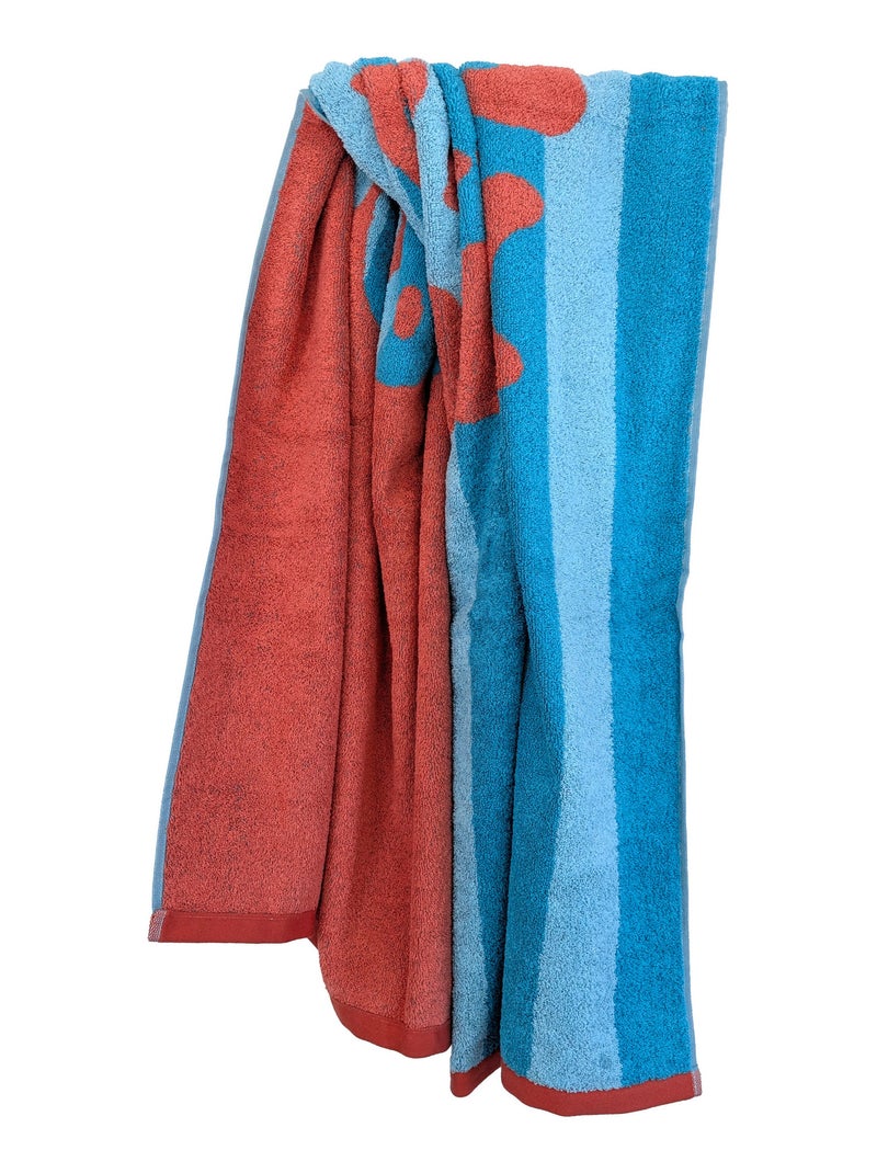 Drap de plage 75x150 cm GOOD VIBES Bleu - Kiabi