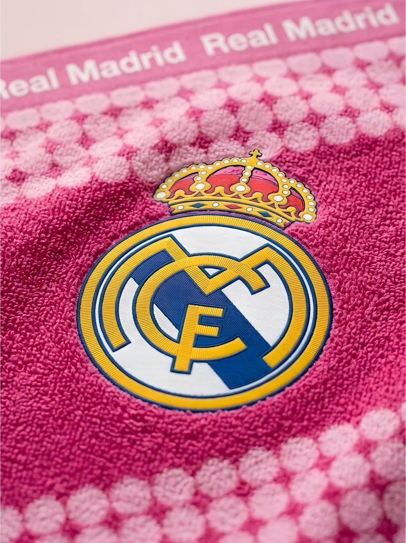Drap de plage coton 100% 350 gsm real madrid Rose - Kiabi