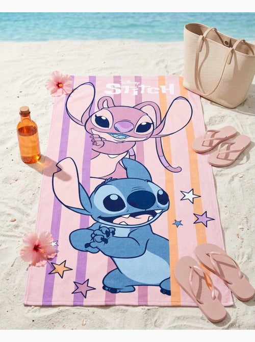Drap de Plage Disney Stitch 70x140 cm 100% Polyester - Kiabi