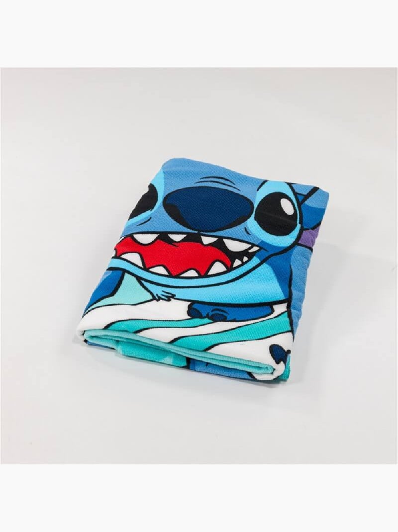 Drap de Plage Disney Stitch 70x140 cm 100% Polyester Bleu turquoise - Kiabi
