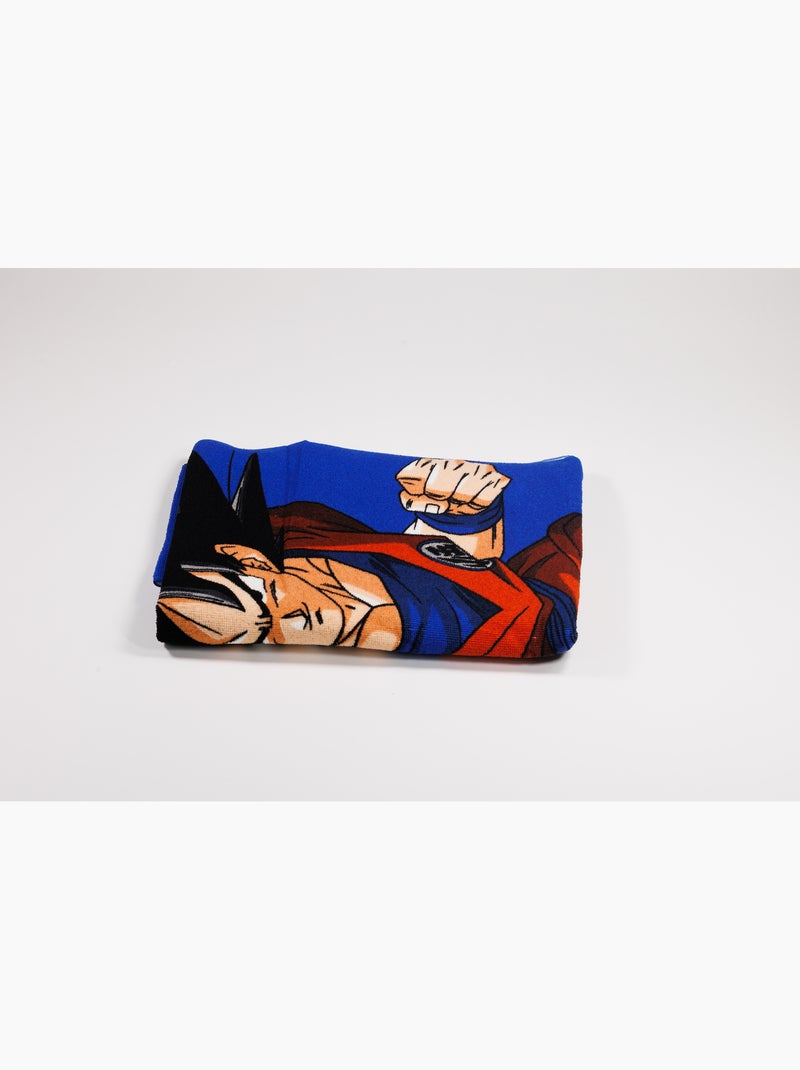 Drap de Plage Dragon Ball Super 70x140 cm 100% Polyester Noir Bleu - Kiabi