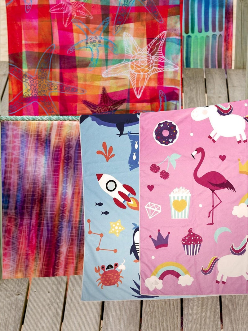 Drap de plage enfant collection MARIETAS Rose - Kiabi