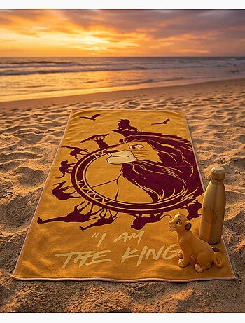 Drap de Plage Enfant Le Roi Lion Disney 70x140 cm 100% Polyester