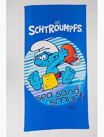 Drap de Plage Enfant Les Schtroumpfs 70x140 cm 100% Polyester