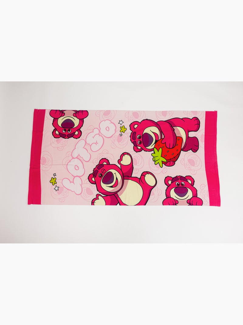 Drap de Plage Enfant Lotso Disney Pixar Toy Story 70x140 cm 100% Polyester Beige/Rose - Kiabi