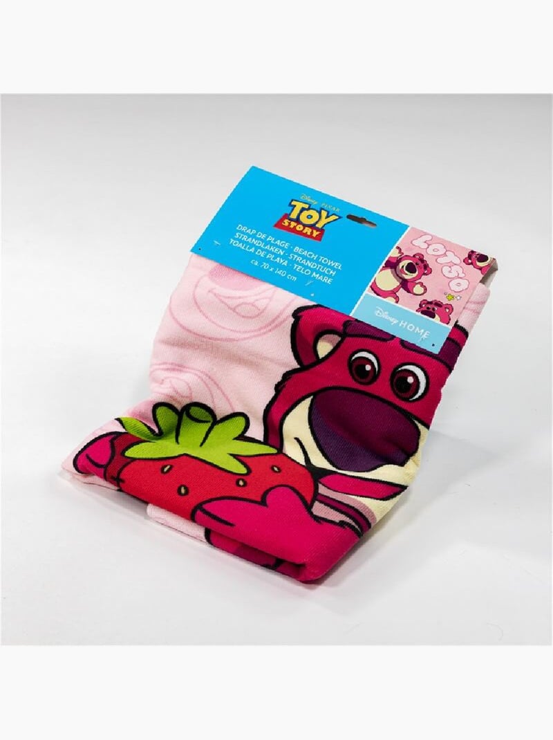 Drap de Plage Enfant Lotso Disney Pixar Toy Story 70x140 cm 100% Polyester Beige/Rose - Kiabi