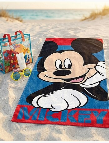 Drap de Plage Enfant Mickey Mouse Disney 70x140 cm 100% Polyester