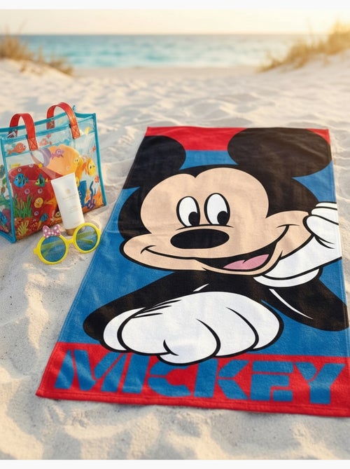 Drap de Plage Enfant Mickey Mouse Disney 70x140 cm 100% Polyester - Kiabi Drap de Plage Enfant Mickey Mouse Disney 70x140 cm 100% Polyester - Kiabi