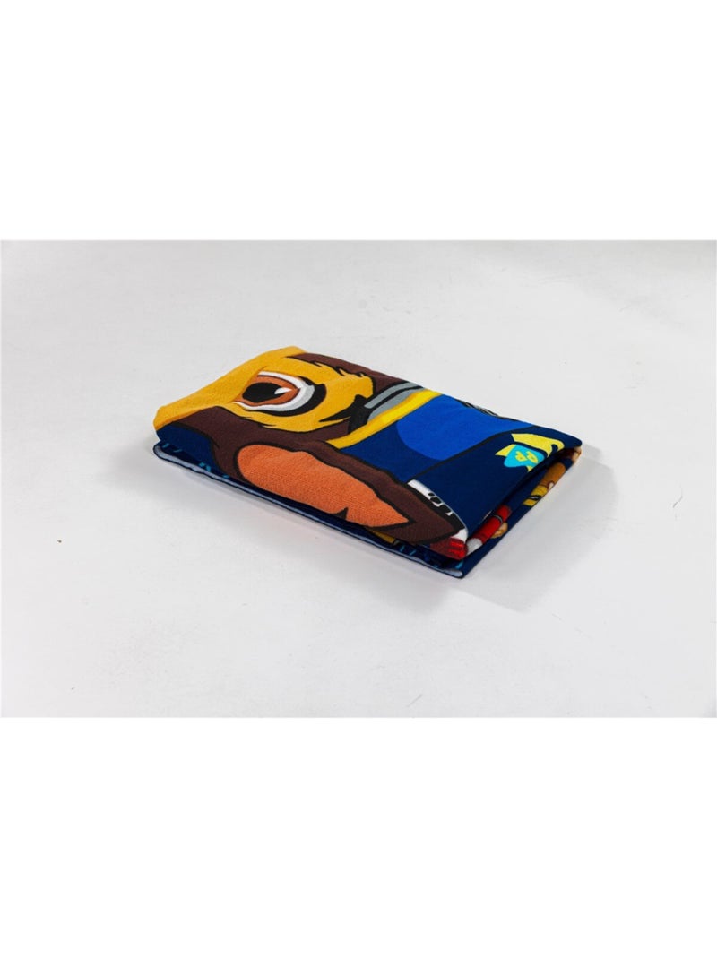 Drap de Plage Enfant PAW Patrol 70x140 cm 100% Polyester Noir Bleu - Kiabi
