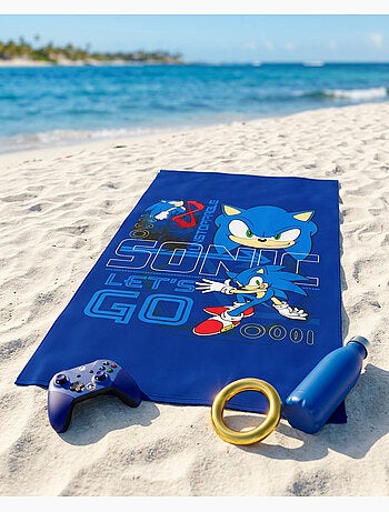 Drap de Plage Enfant Sonic the Hedgehog 70x140 cm 100% Polyester