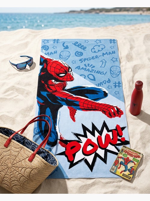 Drap de Plage Enfant Spider-Man Marvel 70x140 cm 100% Polyester - Kiabi